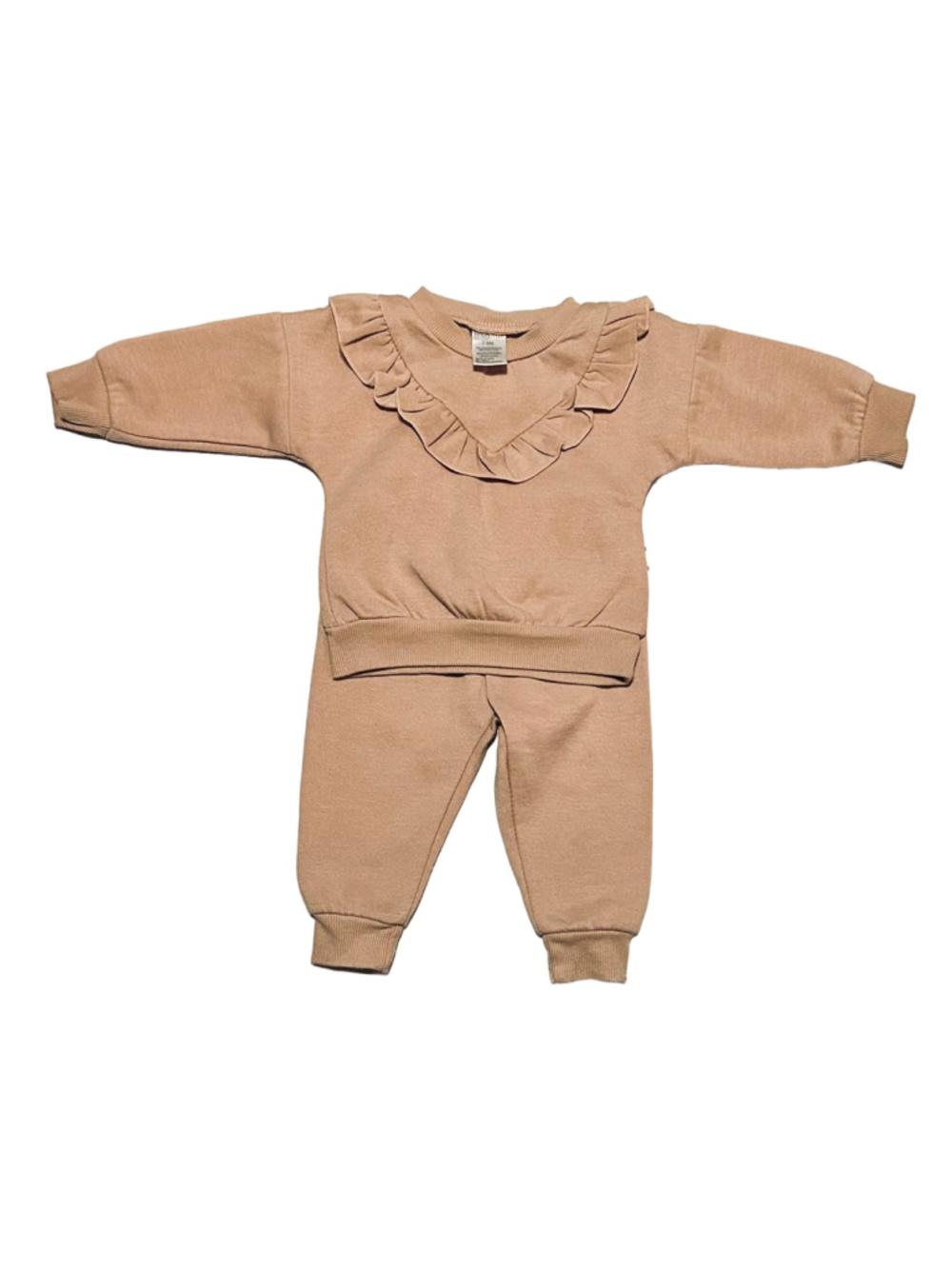 Baby Ivy Hill Pink Ruffle Sweatshirt and Jogger Set 3-6 Months